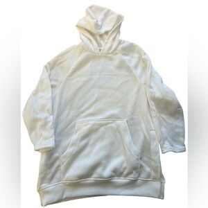 Cozy White Women's Oversized Blank White Hoodie